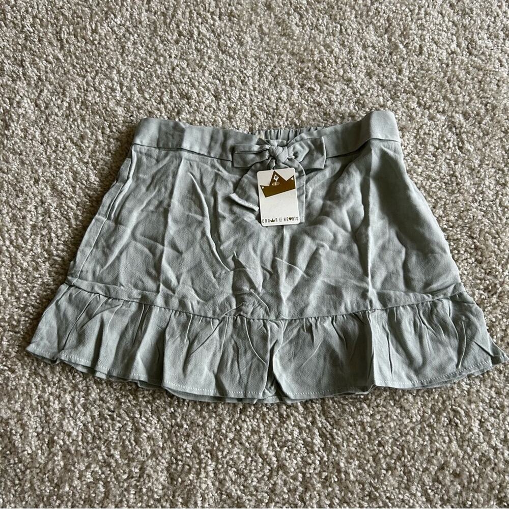 NWT Crown of Hearts‎ Ruffle Hem Elastic Waist Mini Skirt Size Large Youth
